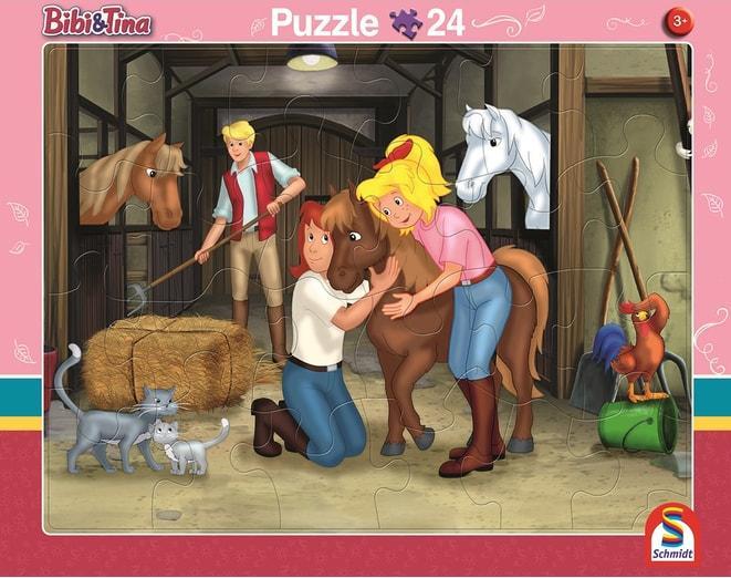 Schmidt Spiele Schmidt Rahmenpuzzle 2er- Set 24/40T Bibi + Tina (24 Teile)