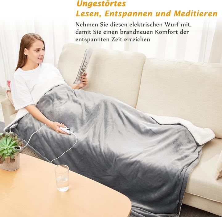Produktbild Sunlay Heizdecke mit Auto-Off-Timer und Überhitzungsschutz (160 x 130 cm)