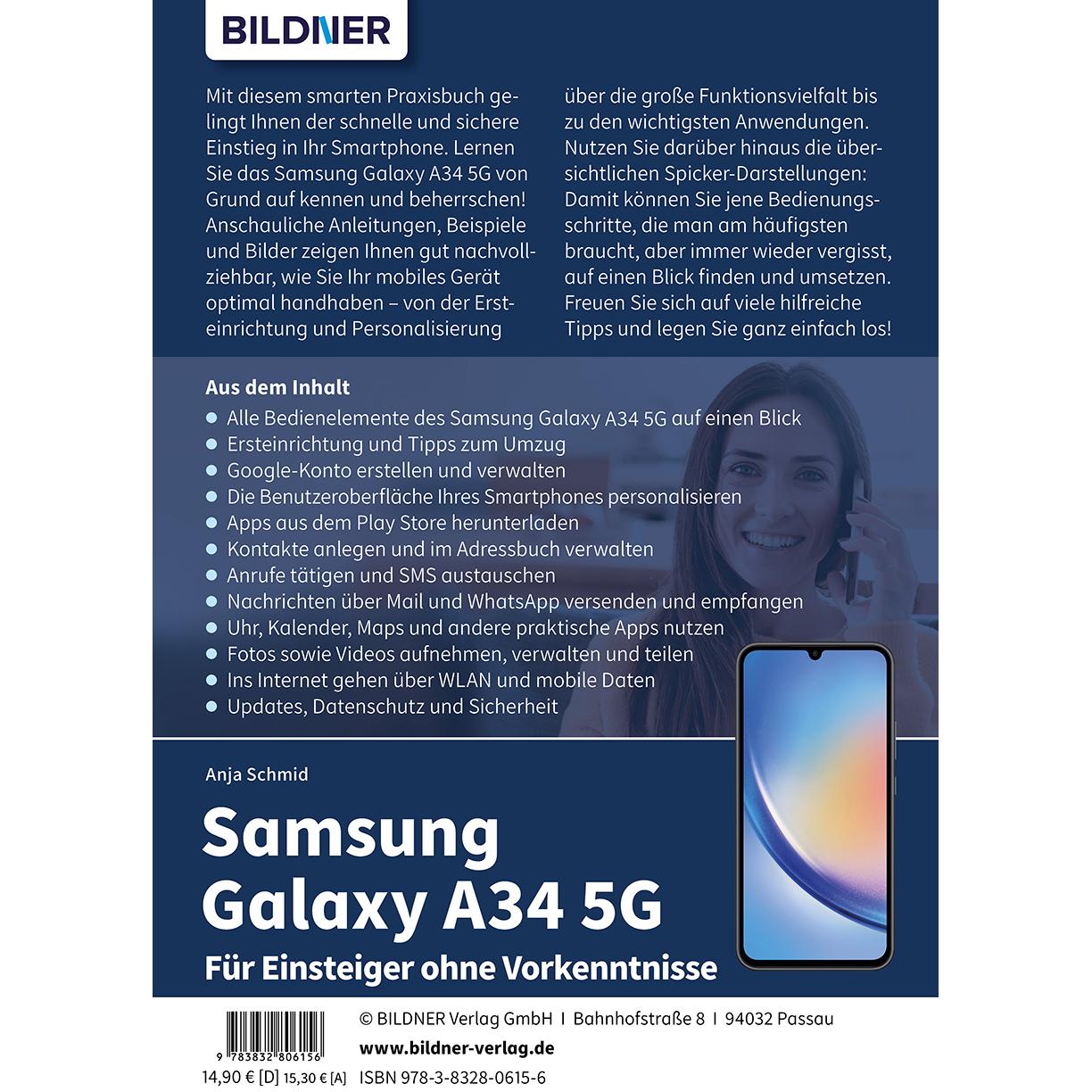 Thumbnail - Samsung Galaxy A34 5G - Für Einsteiger ohne Vorkenntnisse, Ratgeber von Daniela Eichlseder, Anja Schmid