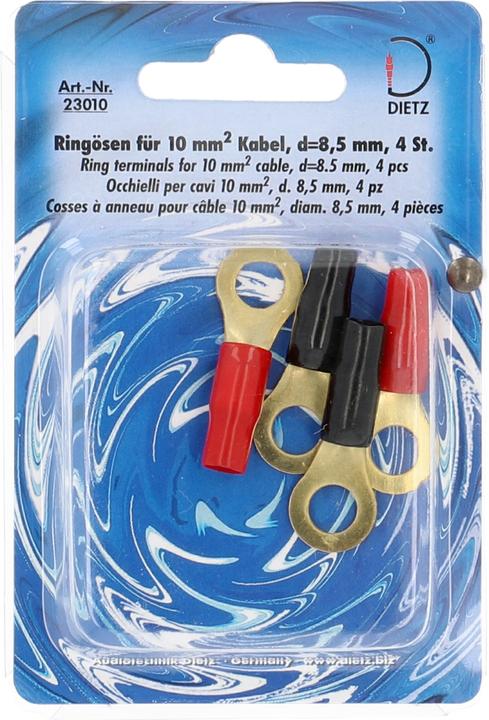 Actual product image Dietz Ring lugs for 10mm² cable