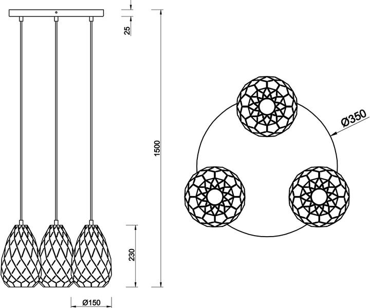 Actual product image Trio Onyx (E27, 470 lm)