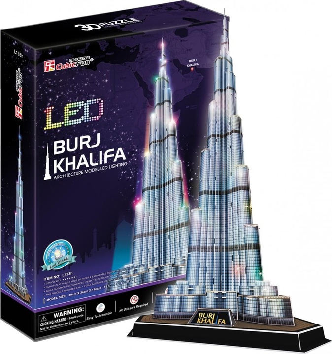 Actual product image Cubicfun Burj Khalifa (136 pieces)