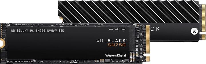 Actual product image WD Black SN750 Gaming - with heatsink (2000 GB, M.2 2280)