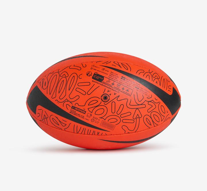 Actual product image Kipsta Rugby Size 4 Beginner Ball - Orange