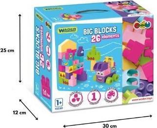 Produktbild Wader Big BlocksSpielbausteine 26 Elemente rosa