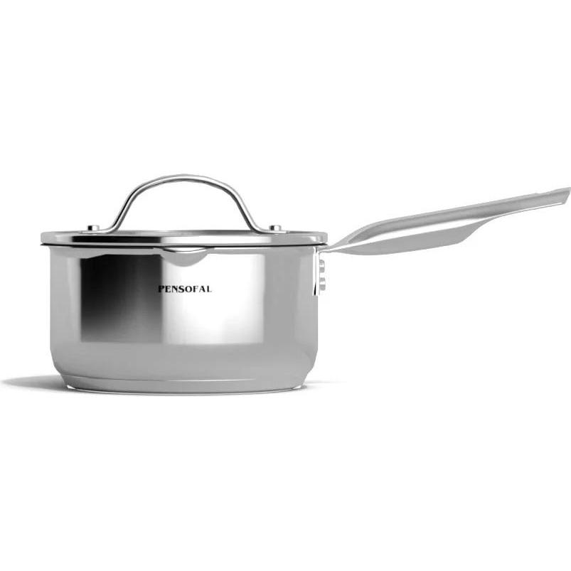 Pensofal Argento 1612 Casseruola A Manico Singolo Con Coperchio In Vetro - New Era 16Cm, Padella + Pentola,