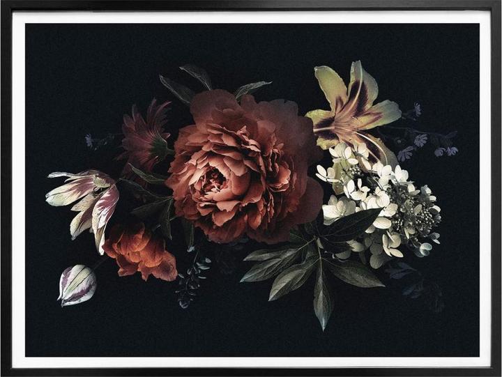 Image du produit Trenddeko Bouquet de fleurs rouge (100 x 80 cm)