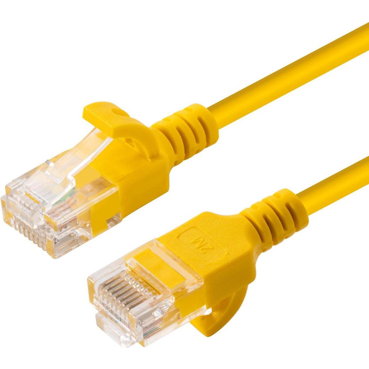 MicroConnect U/UTP CAT6A Slim 0.25M Yellow (U/UTP, CAT6a, 0.25 m), Netzwerkkabel
