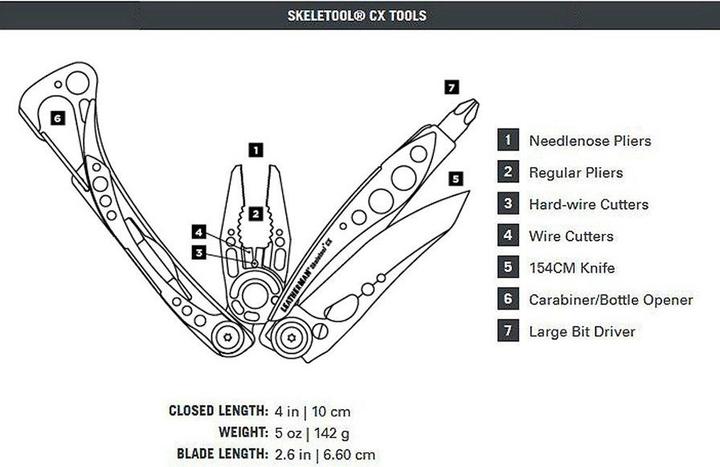 Produktbild Leatherman Skeletool CX (7 Funktionen)