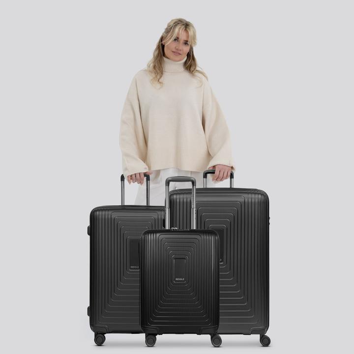 Immagine prodotto Redolz Set di valigie Essentials 14 a 4 ruote 3 pezzi con piega elastica (250 l)