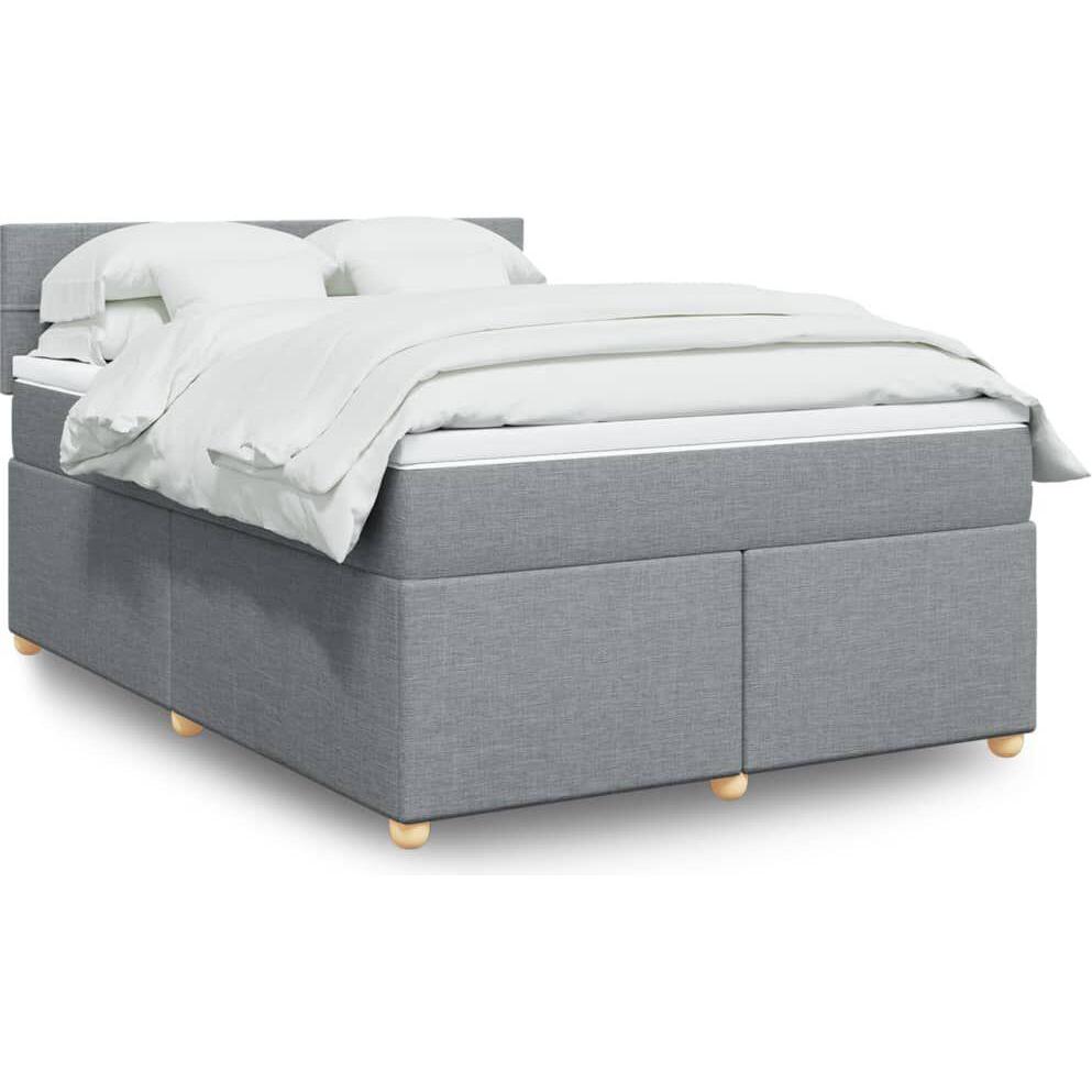 VidaXL, Bett, Bo x springbett mit Matratze 160 x 200 cm Stoff (160 x 200 cm)