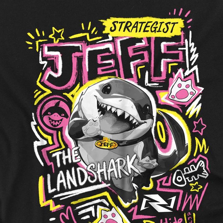 Actual product image Universal Textiles Unisex Adult Jeff the Land Shark Marker T-Shirt (S)