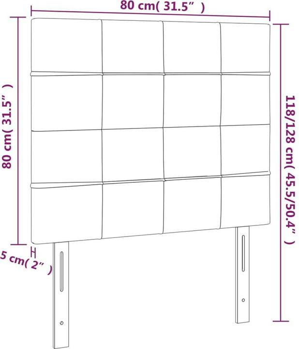 Actual product image VidaXL Rome (80 x 5 x 128 cm)