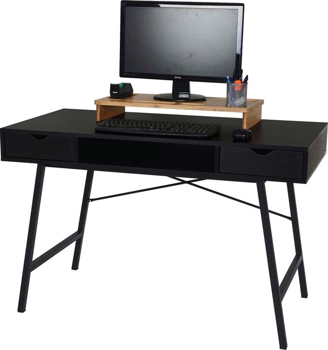 Produktbild Swisshandel24 Schreibtisch, Bürotisch Computertisch, 3D-Struktur 120x60xcm - schwarz (76 x 120 x 60 cm)