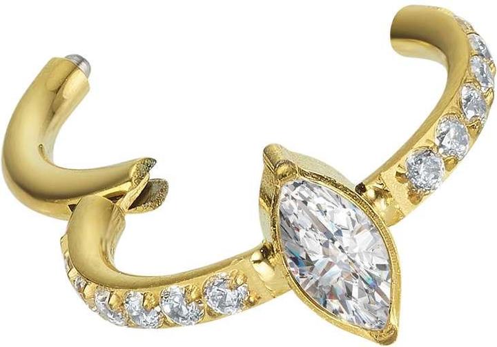Produktbild Bijouteria Ohrpiercing (Titan, Kristall, PVD Beschichtung (goldfarbig))