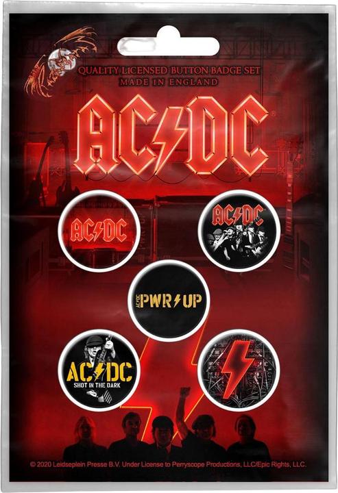 Actual product image AC/DC PWR-UP Badge (Pack of 5)