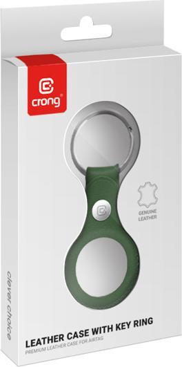 Productafbeelding Crong Leren etui met sleutelhanger - Skórzany brelok do Apple AirTag (zielony)