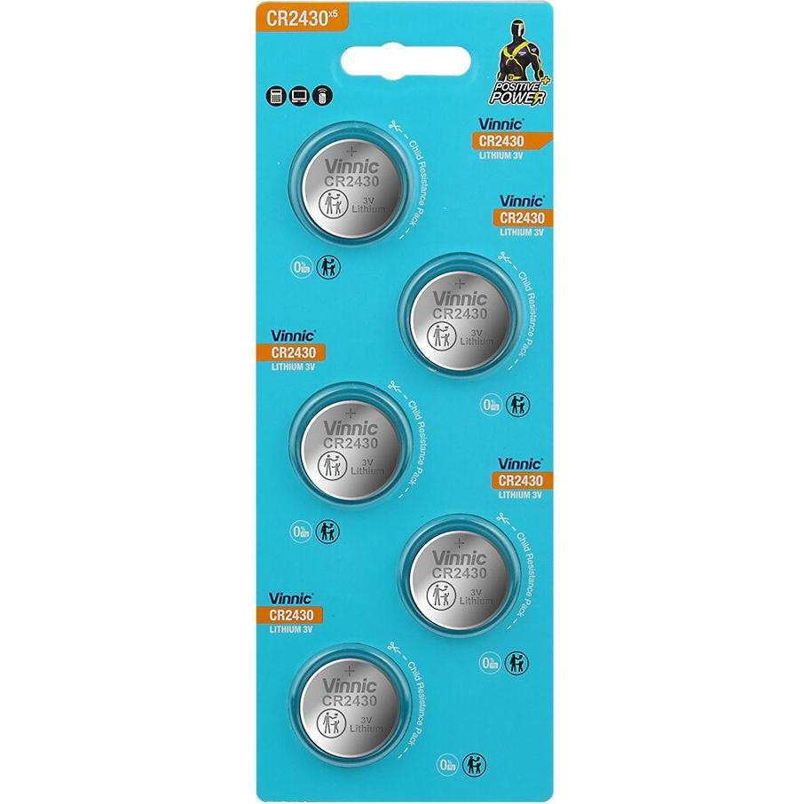 Vinnic CR2430 5BL (Lithiumbatterie), Batterie + pile