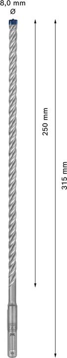 Actual product image Bosch Professional Zubehör EXPERT SDS plus-7X hammer drill, 8 x 250 x 315 mm (8 millimetres)