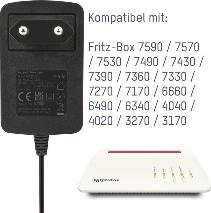 Actual product image Ansmann 12V Router Power Supply APS 12-2.5