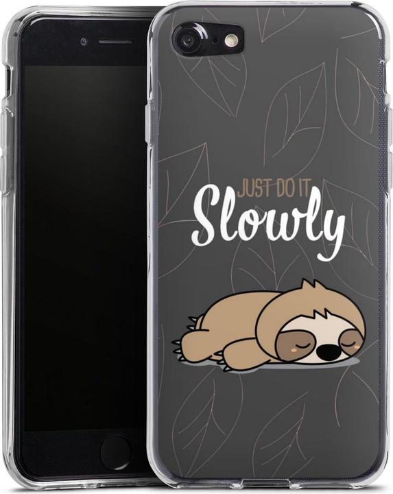 Produktbild DeinDesign Silikon Hülle für Apple iPhone 8 Handyhülle Case Smartphone Schutzhülle Faultier Sprüche lazy (Apple iPhone 8)