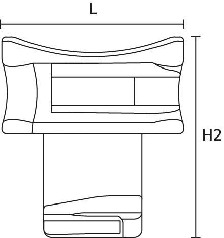 Actual product image HellermannTyton ACFM8W6.2PT3-PA66/6HIRHS-BK Cable tie base Profile rail 151-03248heat-stabilisi (17.50 mm, 100 pcs.)