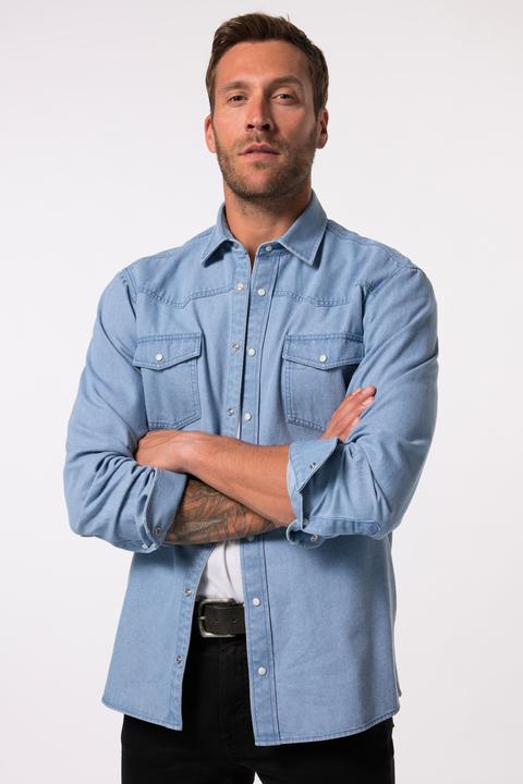 Immagine prodotto JP1880 JP 1880 Jeanshemd, Langarm, Kentkragen, Rückenstick, Modern Fit (7XL)