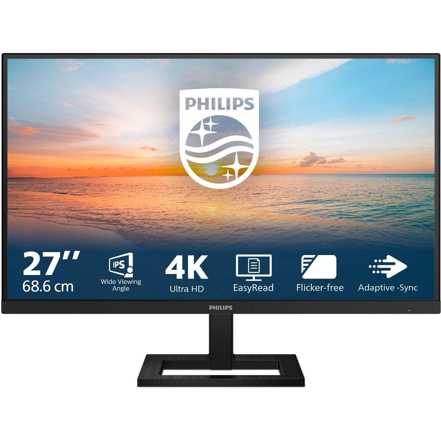 Philips Philips 1000 Series 27E1N1900AE (3840 x 2160 Pixel, 27"), Monitor, Schwarz