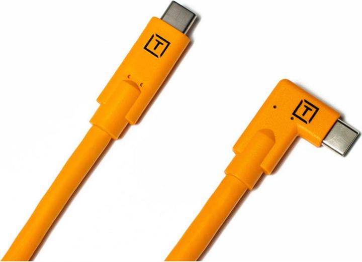 Produktbild Tether Tools USB-C 3.1 Kabel, USB-C / USB-C, 9.4m gerade zu rechtwinklig, 9.4 m, Orange (9.40 m, USB 3.1)