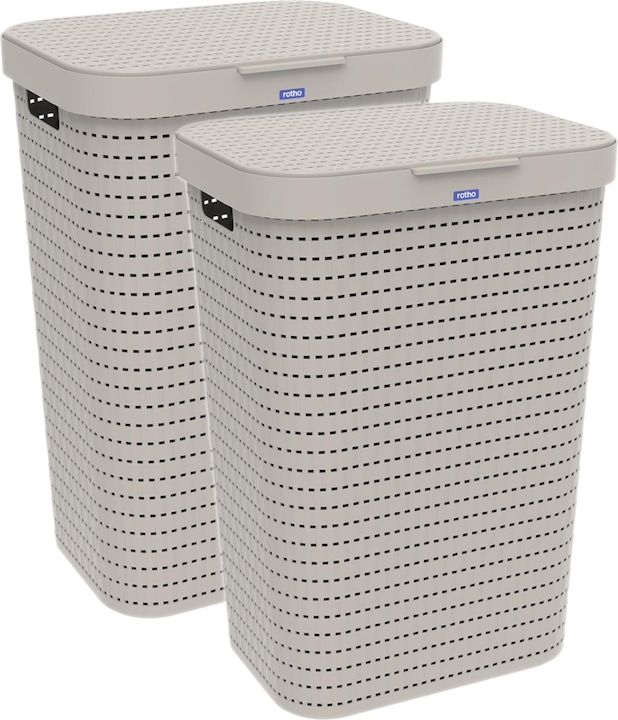 Actual product image Rotho Set of 2 laundry bins 55 l COUNTRY (55 l)