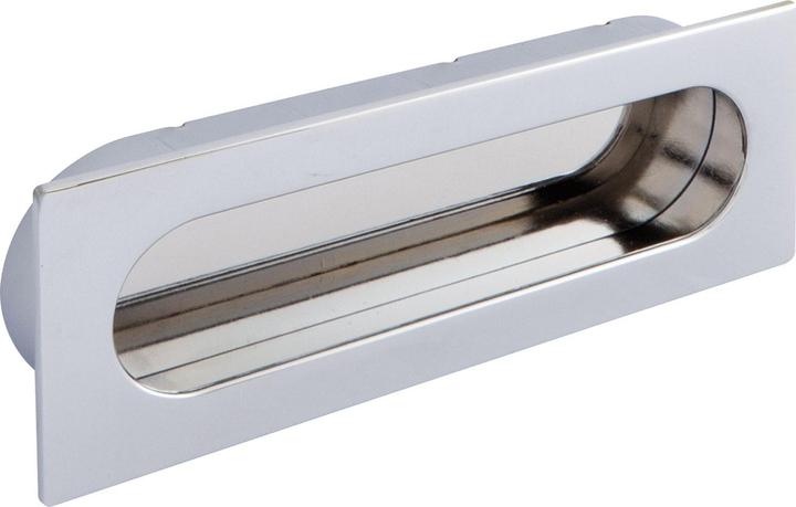 Siro Muschelgriff Azan Breite 125 mm, Einlassmass 121 x 39 mm, ZN verchromt poliert