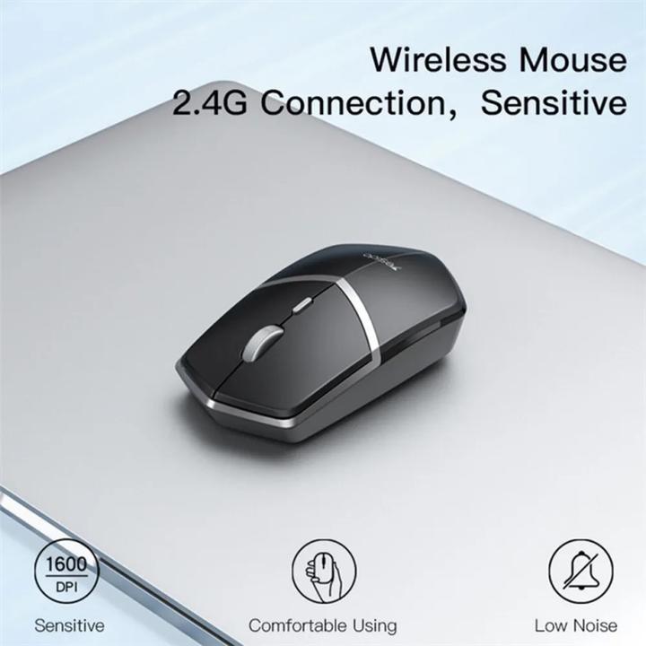 Actual product image Yesido - Wireless Mouse (KB16) - 2.4G Connection, 1600DPI, Low Noise - Black (Wireless)