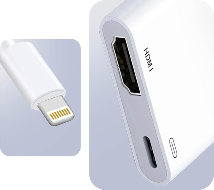 Produktbild Max Excell Lightning auf HDMI + USB-C Adapter (Lightning, HDMI, 1 cm)