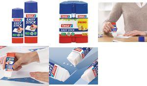Produktbild tesa 3x Klebestift ecoLogo, geruchsneutraler Klebstick für Papier / Pappe