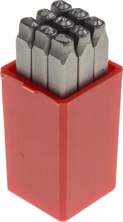 Produktbild RS PRO 3mm Ziffern-Schlagstempel Satz 9-teilig, 0 8