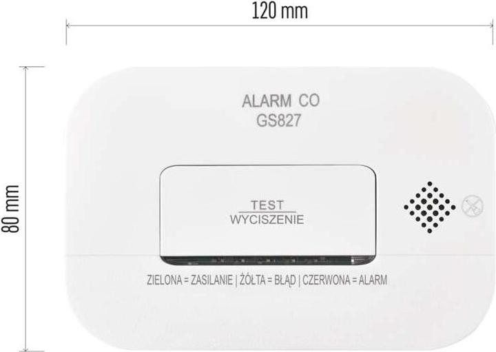 Actual product image Emos Czujnik tlenku węgla (czadu) bateryjny GS827 PL P56402PL