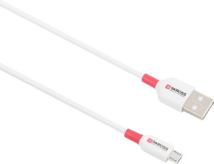 Actual product image Skross USB Cable Micro Cable, 1.2m white (1.20 m, USB 2.0)