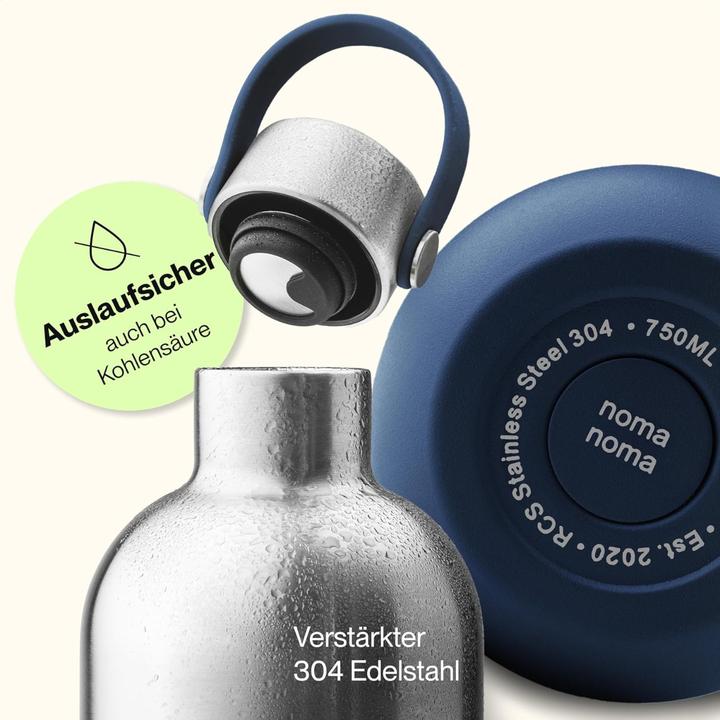 Actual product image noma noma Trinkflasche Edelstahl auslaufsicher 750ml Soda Blue (0.75 l)