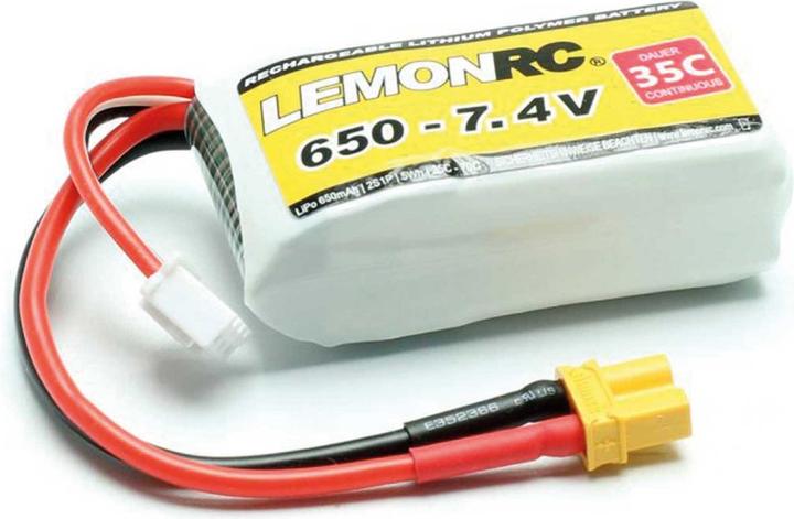 Actual product image Pichler LEMONRC XT 650 - 7.4V (35C) Lipo Battery (7.40 V, 650 mAh)