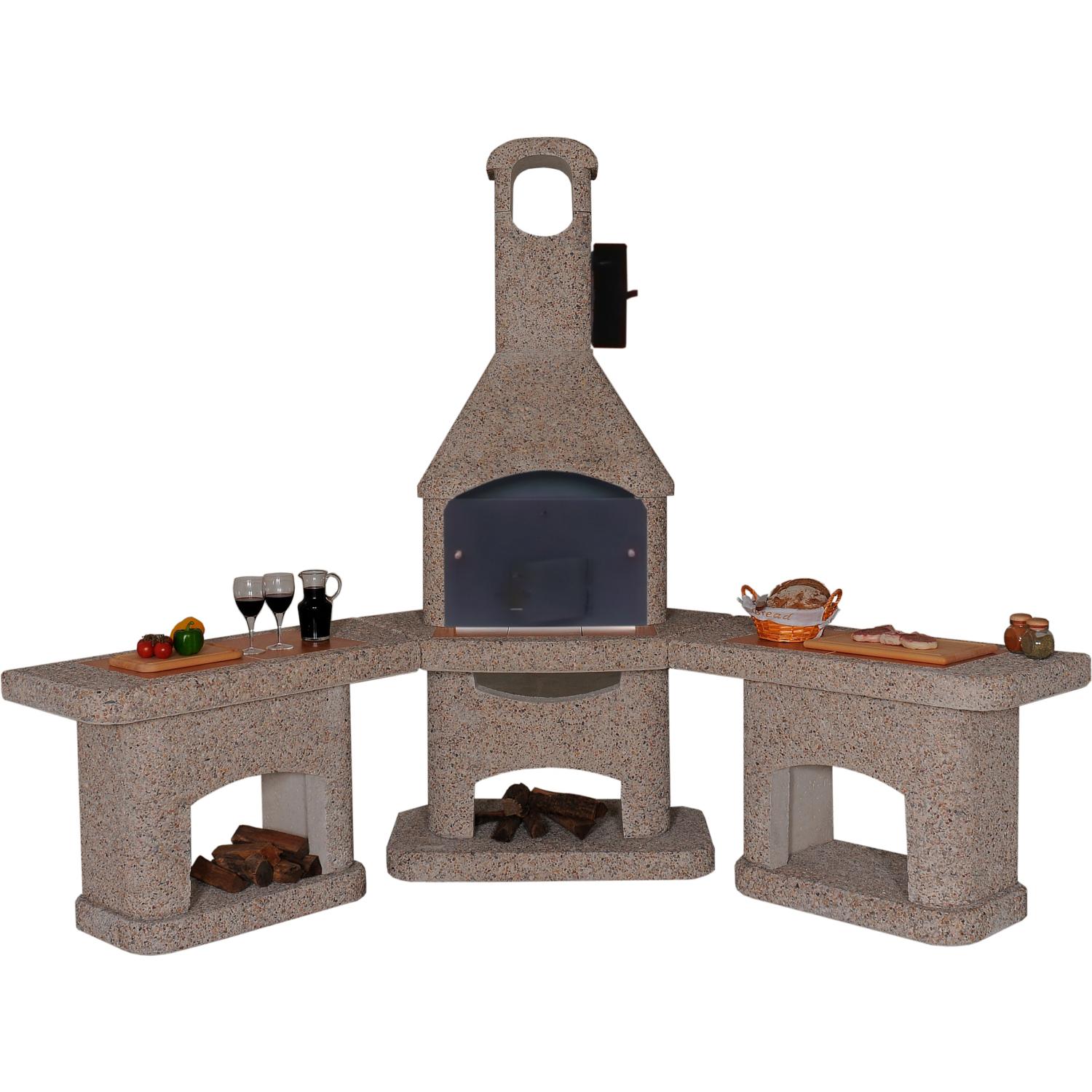 Wellfire, Outdoor Küche, Aussenküche Nova Quatro braun