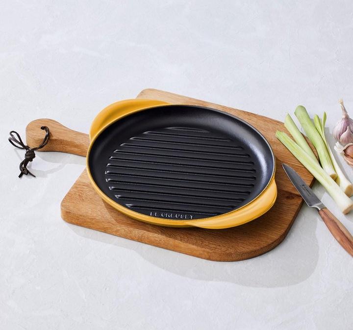 Image du produit Le Creuset Plaque de cuisson ronde 25 cm Nectar (25 cm, Poêle à grillades, Fonte)