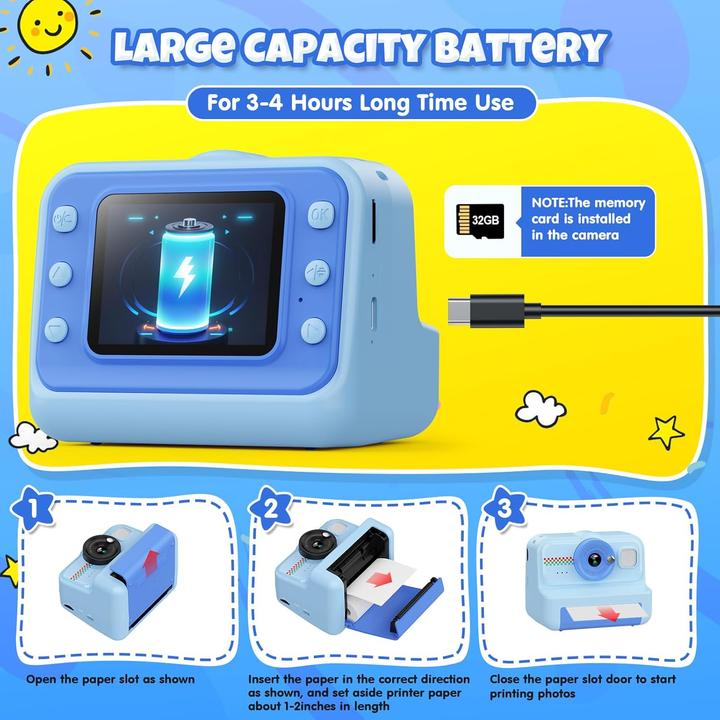 Image du produit HiMont Kinder-Sofortbildkamera mit Zubehör