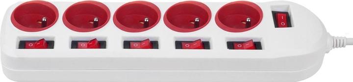 Immagine prodotto Maclean Ciabatta elettrica, prolunga con 5 prese, con interruttori, 250 VAC/10 A, 1,5 m, MCE204 R/ (5 x, CEE 7/3, 1.50 m)