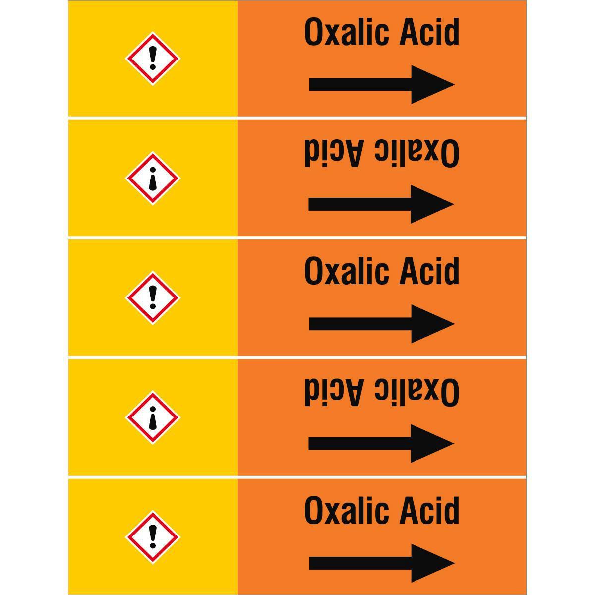 Brady, Etiketten, ISO 20560 Pipe Markers - Acids