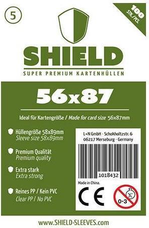 Shield Sleeves 1018432 - 1018517 - 100 Premium Card Sleeves 56 x 87 mm