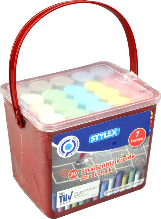 Roost Strassenkreide in Eimer (Multicolor, Mehrfarbig, 20 x)