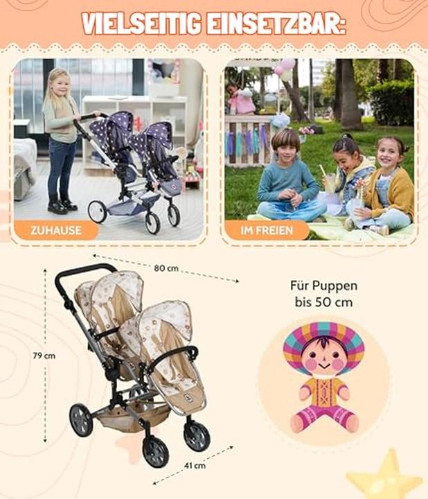 Actual product image Bayer Chic 2000 Doll's Pram Linus Duo