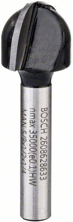 Produktbild Bosch Professional Zubehör Hohlkehlfräser, 1/4-Zoll, R1 8 mm, D 15,9 mm, L 12,3 mm, G 45 mm