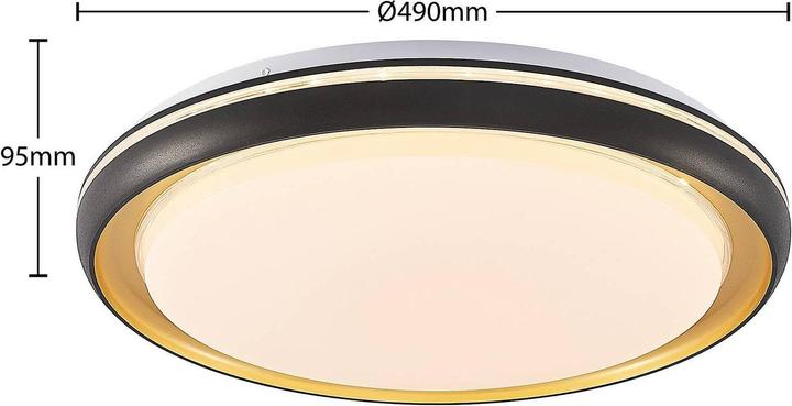 Actual product image Lindby Melchioris LED ceiling light, round (1800 lm)
