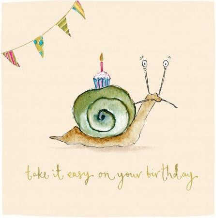 Produktbild Louise Mulgrew Glückwunschkarte take it easy on your Birthday - Schnecke - von (1 Stk.)